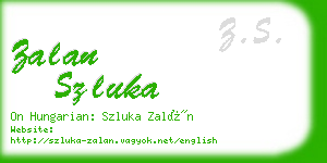 zalan szluka business card